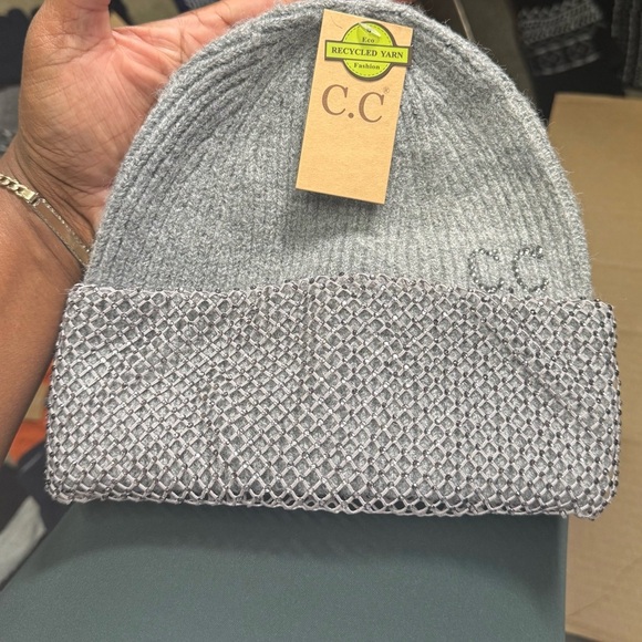C.C Accessories - C.C Light Gray Textured Beanie women’s new with tag